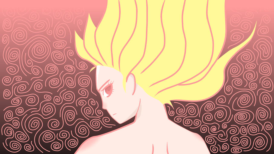 Blonde Lady with Swirlies (2018)